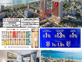Sở hữu căn hộ biển cho thuê với giá 20tr/tháng với mức đầu tư chỉ 800tr(30%) ưu đãi vay 30 tháng