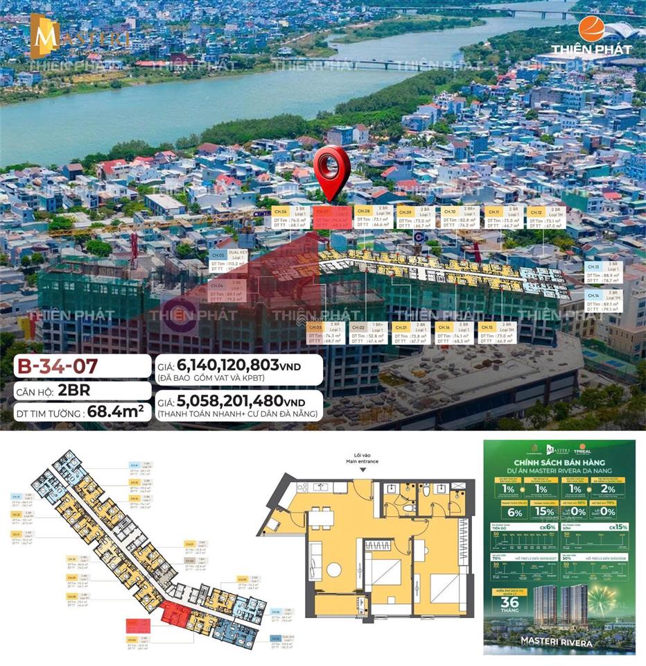 Bán căn hộ tt quận hải châu giá chỉ 5.05 tỷ full căn! ngân hàng hỗ trợ vay 70%