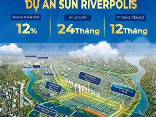 Bán đất nền mặt sông village sun river polis, 119 triệu/m2, 260 m2, ngũ hành sơn, đà nẵng