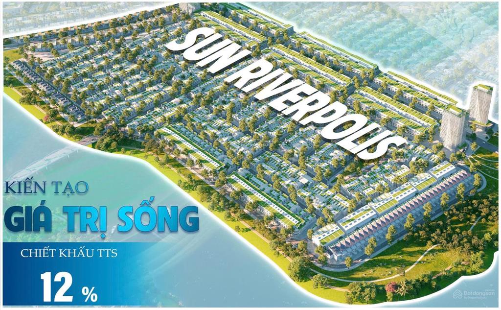 Bán đất nền mặt sông village sun river polis, 119 triệu/m2, 260 m2, ngũ hành sơn, đà nẵng