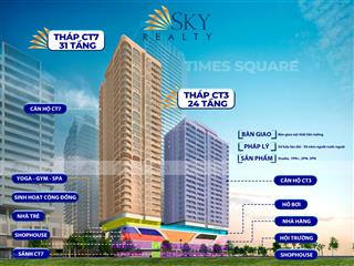 Chỉ từ 150 triệu/m2, có ngay căn hộ dt 49m2, 1pn + 1wc, times square đà nẵng, tiện ích đầy đủ