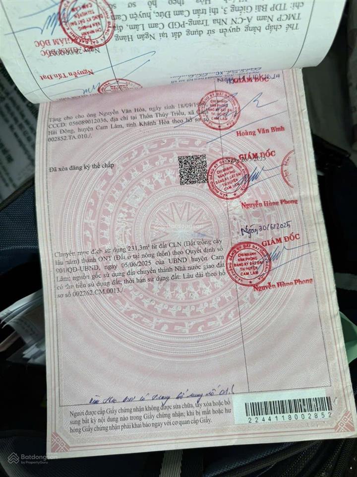 Bán đất đẹp tại thủy triều, cam hải đông, cam lâm, khánh hòa, giá tốt, 444m2