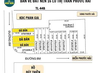 Chính chủ bán 11 lô đất nền ven biển phước hải  huyện long đất  tỉnh bà rịa vũng tàu