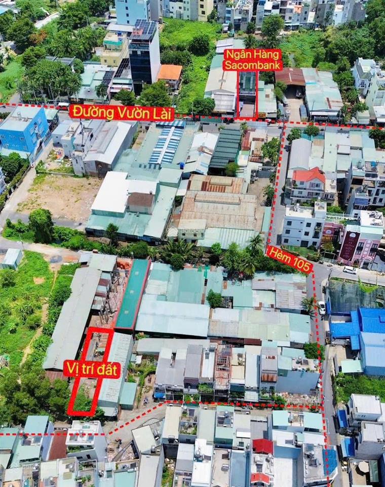 Bán đất phù hợp xây căn hộ dịch vụ ngang 5.8x27m, hẻm 105 đường vườn lài