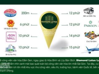 Bán cc diamond lotus lake view, 30 triệu / m2, 67m2, 2pn, 2wc, mặt tiền tại lũy bán bích, tân phú