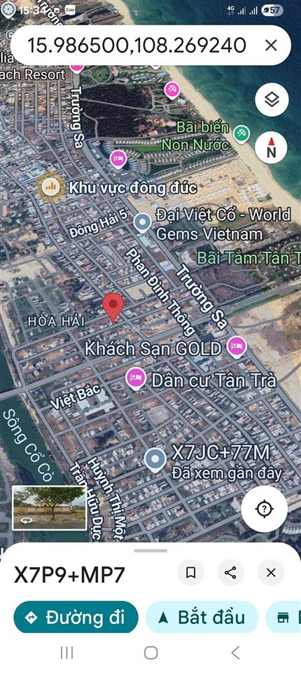 Bán đất biển 90m2 võ văn đồng  tân trà, ngũ hành sơn vị trí đắc địa giá cực tốt cho nhà đầu tư