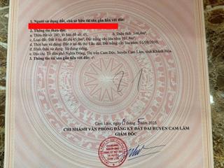 Chủ cần bán nhanh đất đường xuân diệu khu bàn cờ cam đức,  0798 347 ***
