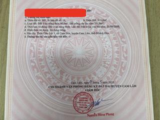 Chủ cần ra nhanh đất view sông full thổ cư cam hoà,  0798 347 ***