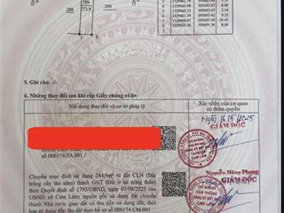 Chính chủ cần ra nhanh đất bàn cờ cam hiệp nam full thổ cư giá 2.1 tỷ.  0798 347 ***