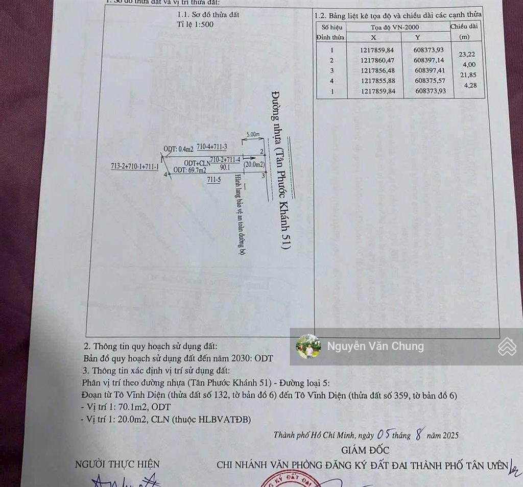 Cần bán lô đất mặt tiền đường thổ cư ngang 4 dài 24 thích hợp đầu tư hoặc mua về xây nhà