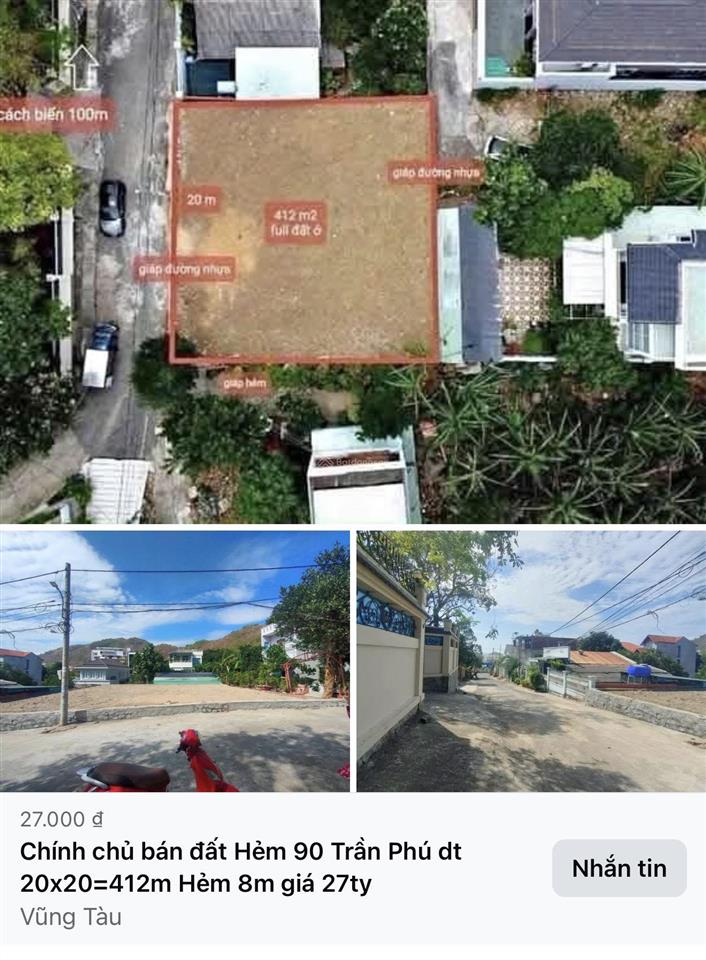 Siêu phẩm đất biệt thự 3 mặt tiền view núi + biển trần phú, vũng tàu