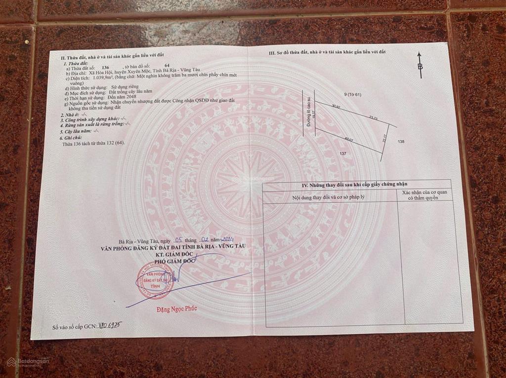 Chính chủ bán đất 10.500m² giá 19 tỷ, tỉnh lộ 329 hòa hội, xuyên mộc, bà rịa vũng tàu