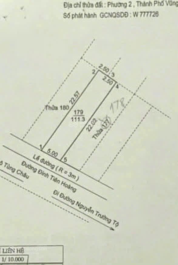 Bán đất xây khách sạn mặt tiền đinh tiên hoàng 210m² full thổ cư gần biển bãi trước, phố tây