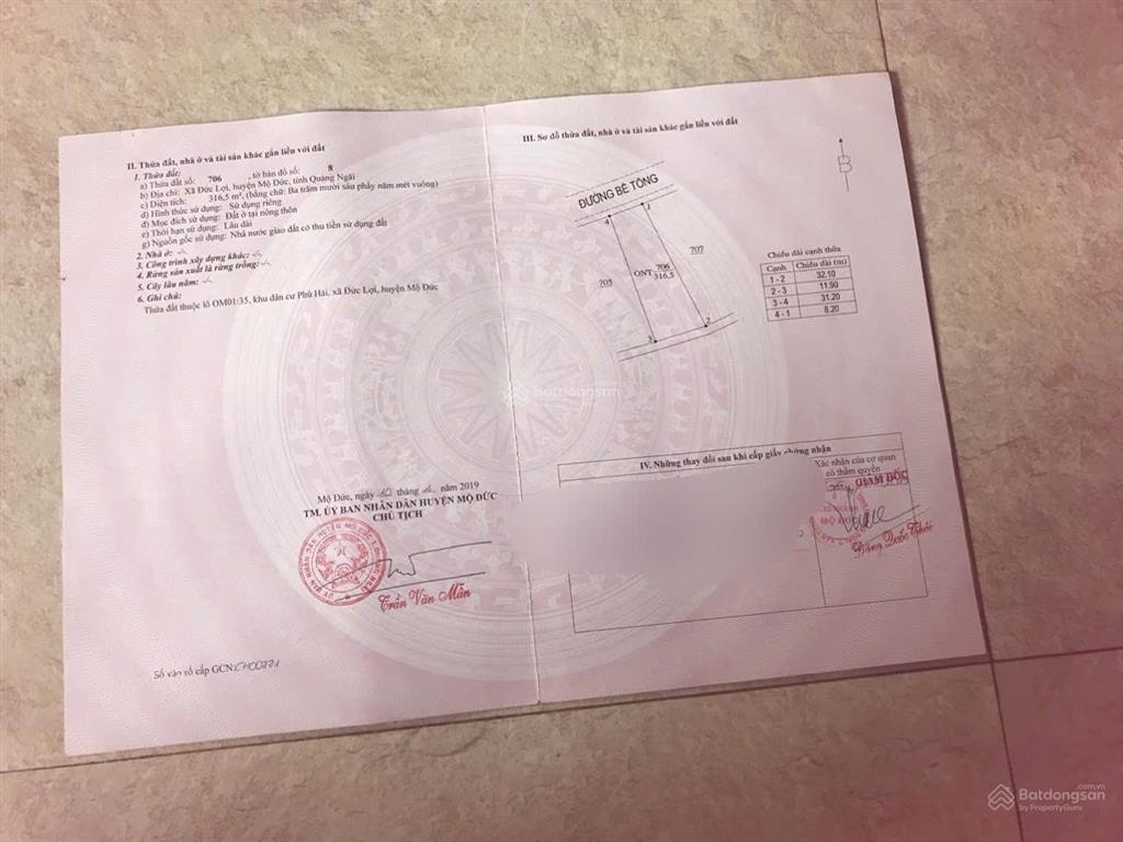 Lô đất cách biển chưa đến 100m 8.5m mat tiền hậu 13m flu thổ cư giá khá tốt