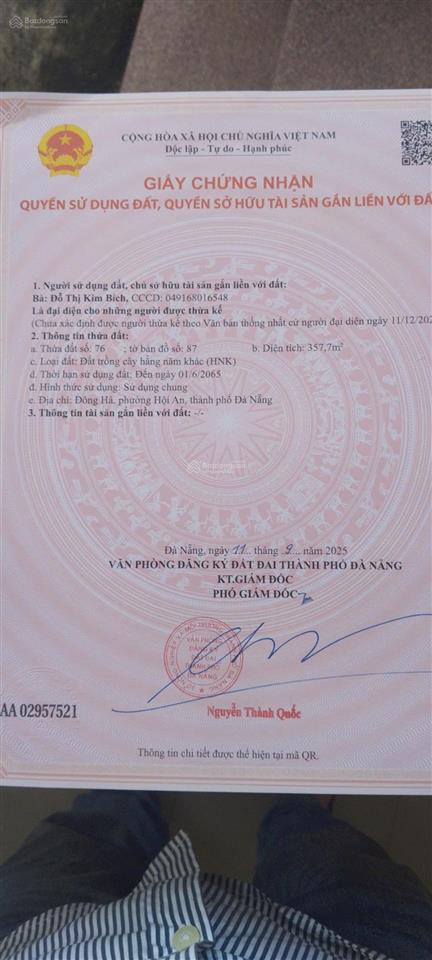 Lô đất vườn giá khá rẻ bê tông ô tô đên đất 360m2 gần hội an