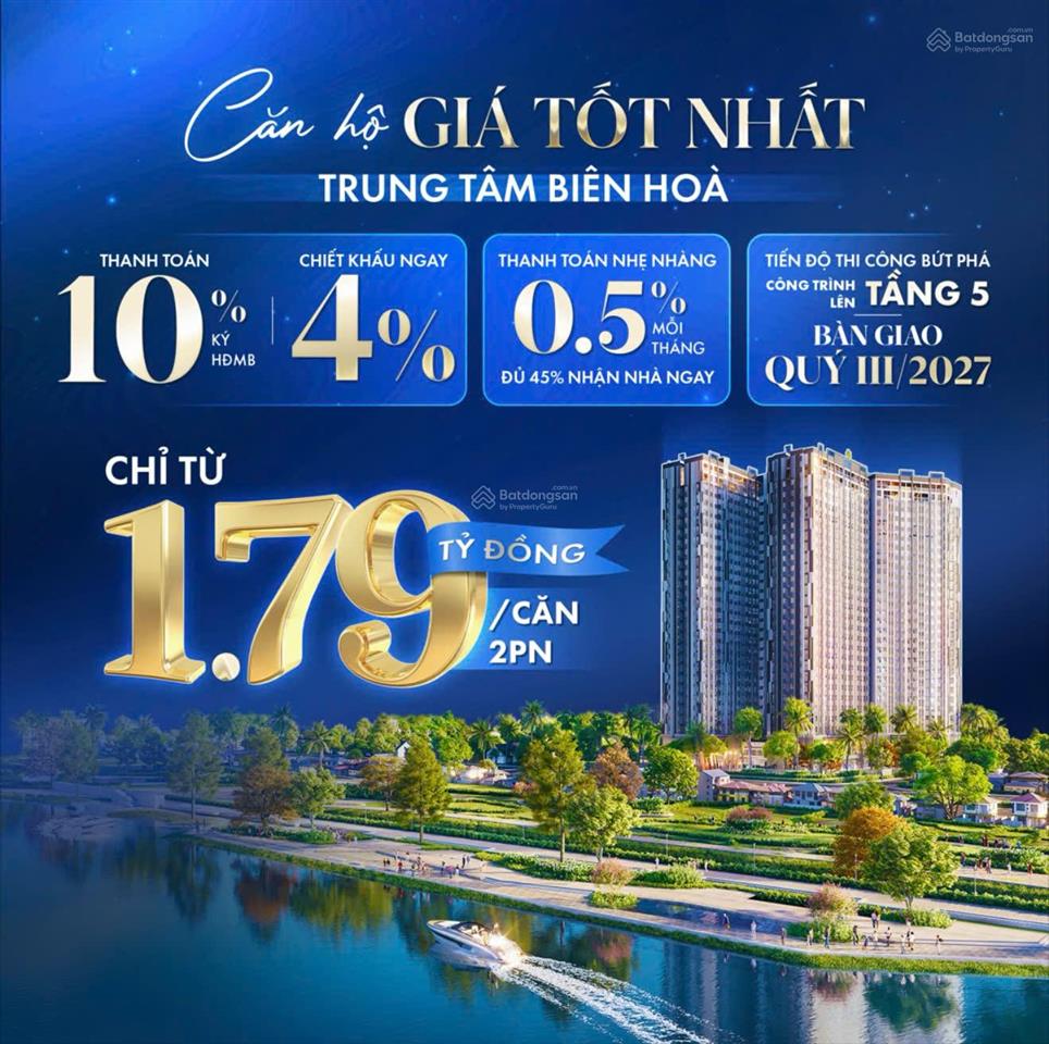 Căn hộ fresia riverside giá tốt nhất từ cđt 1.79 tỷ cho căn 2pn