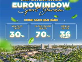 Chính thức nhận đặt chỗ sắp mở bán dự án eurowindow đông vĩnh