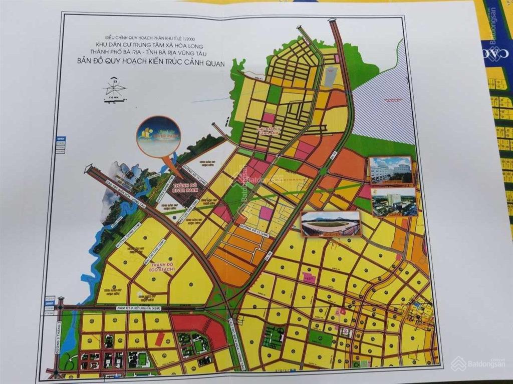 Cần bán lô đất 126m2 dự án thành đô river park, thành phố bà rịa, giá 1.65 tỷ(tl) a an 0984 459 ***