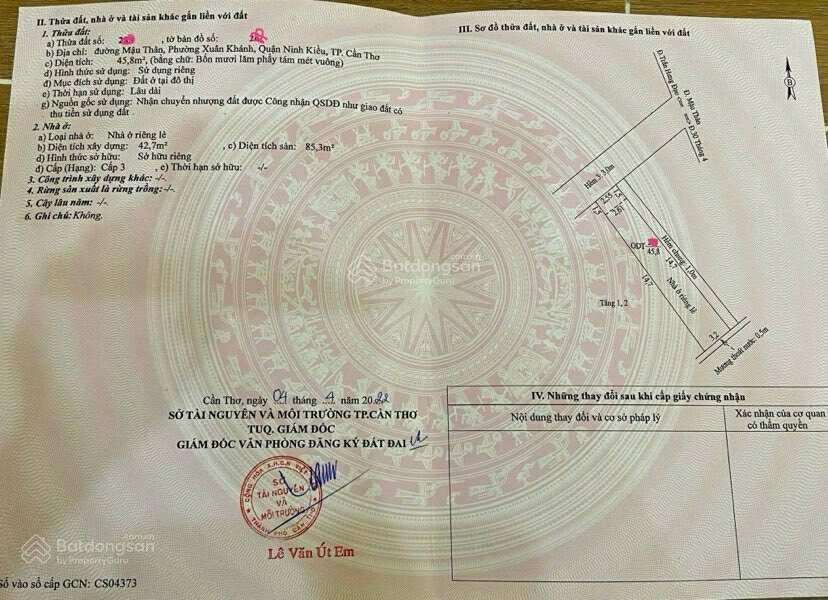 Bán nhà 3 phòng ngủ trục chính hẻm 3 mậu thân