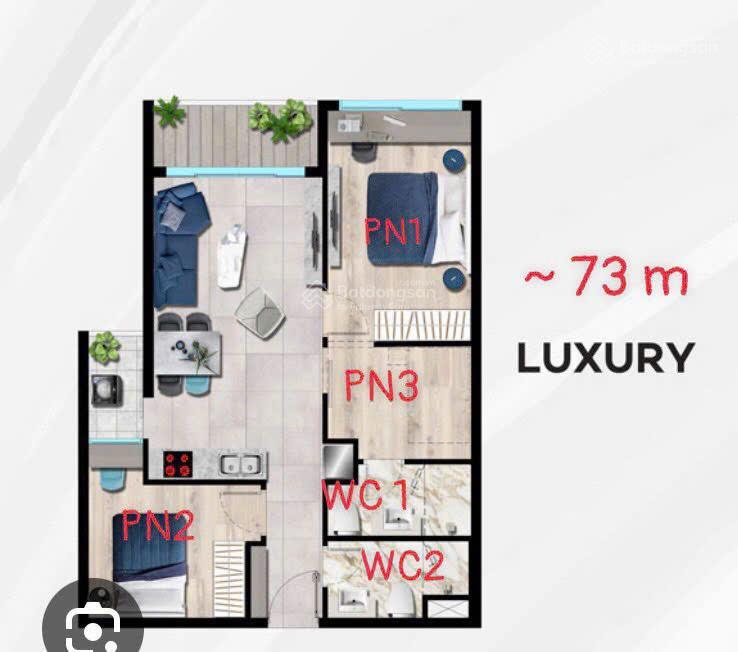 Bán gấp căn hộ 3 pn luxury 73 m2 the sóng vũng tàu 3,3 tỷ thuỷ võ  0901 681 ***