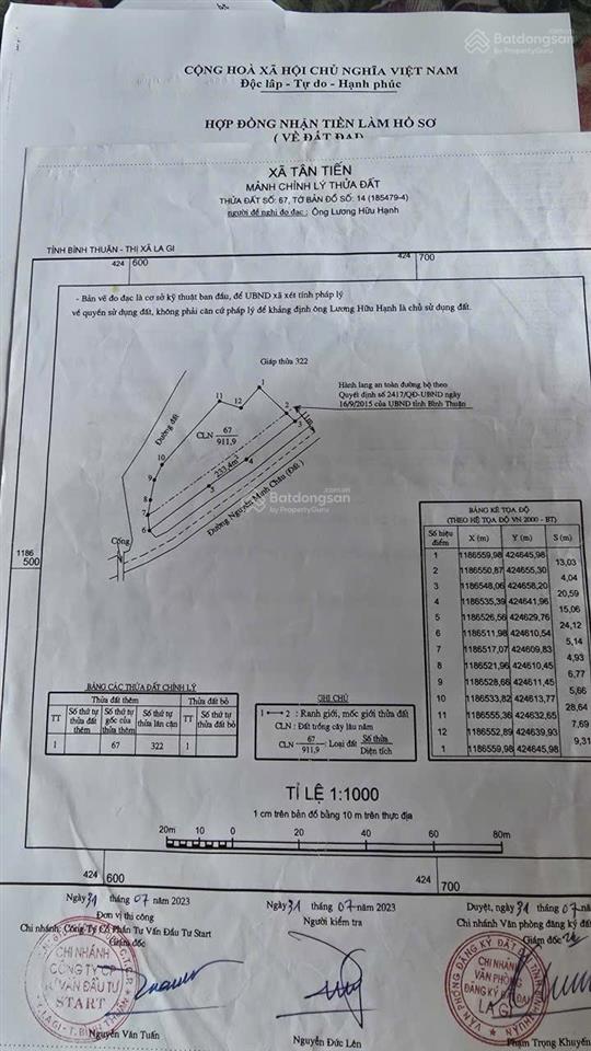 Bán đất mặt tiền nguyễn minh châu  lagi diện tích 911m2 giá 1 tỷ