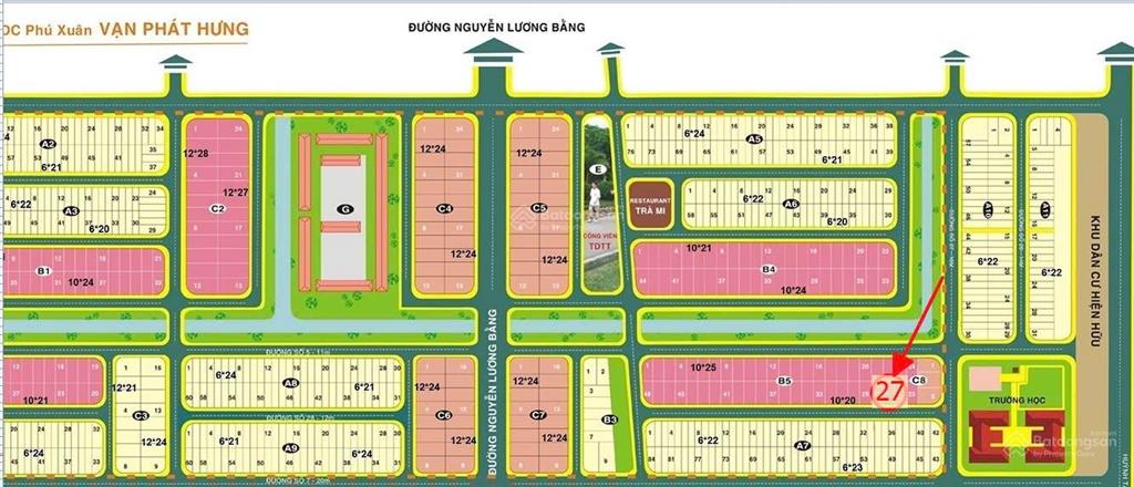 Bán đất nền dự án tại kdc phú xuân vạn phát hưng, 48 triệu / m2, 288 m2, chính chủ, hot!