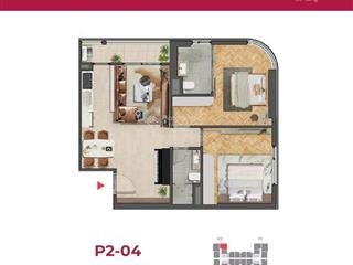 Gía rẻ nhất 77,6m2 căn góc 2 phòng 2wc ban công đông nam peninsula đà nẵng