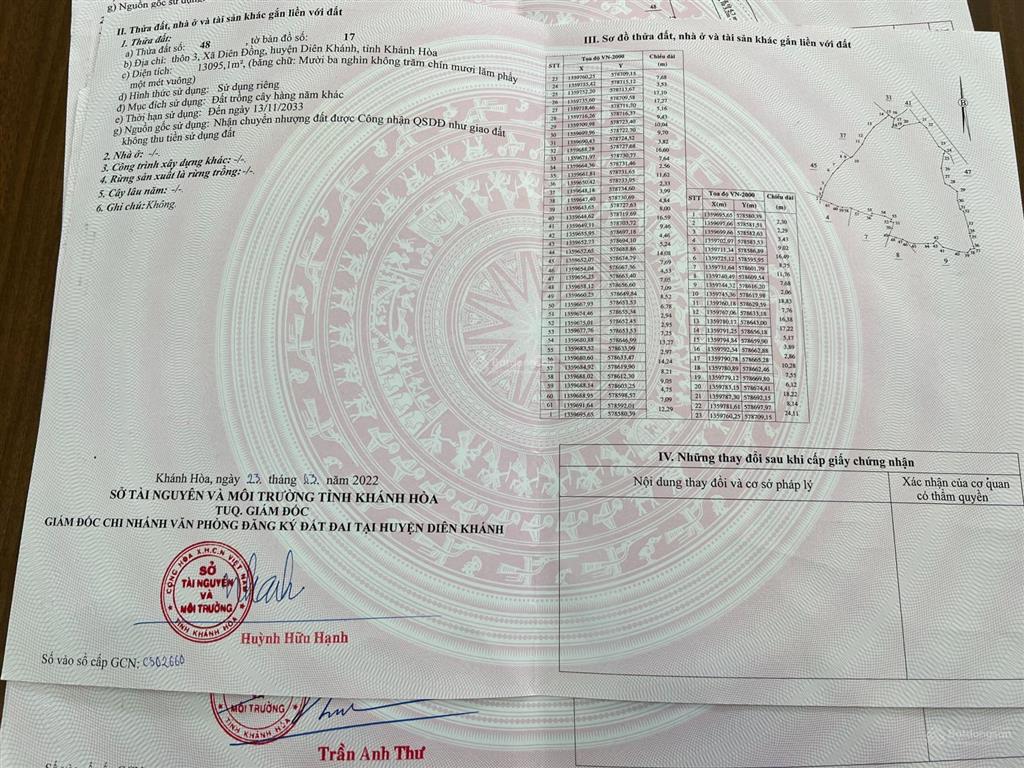 Đất đẹp diên đồng, cách ubnd chỉ 1km. đường 5m, quy hoạch 12m, ngang rộng 150m