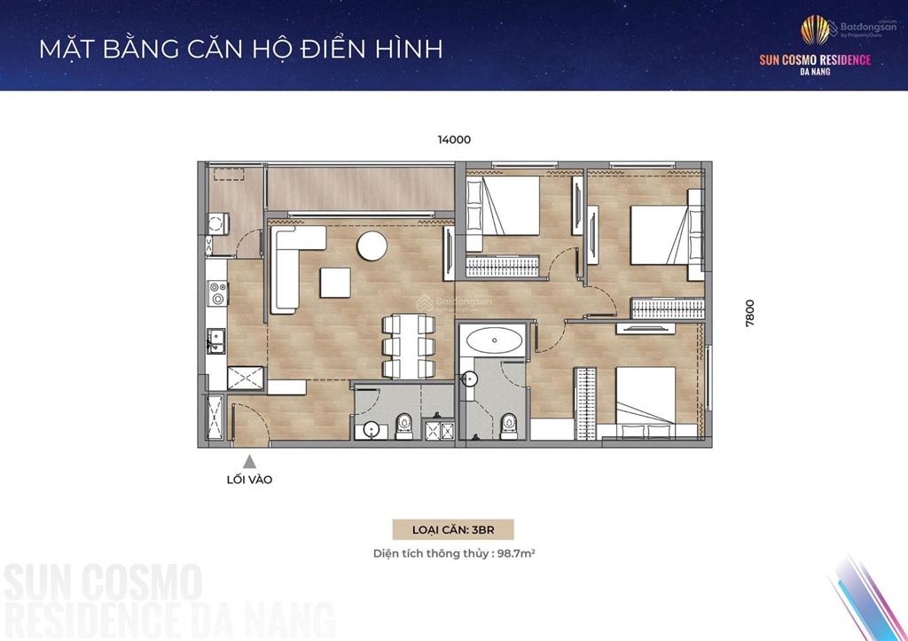 Siêu phẩm căn góc 3pn 99,6m2 panoma 2 view 360 độ pháo hoa  sông hàn  biển  khu danang downtown