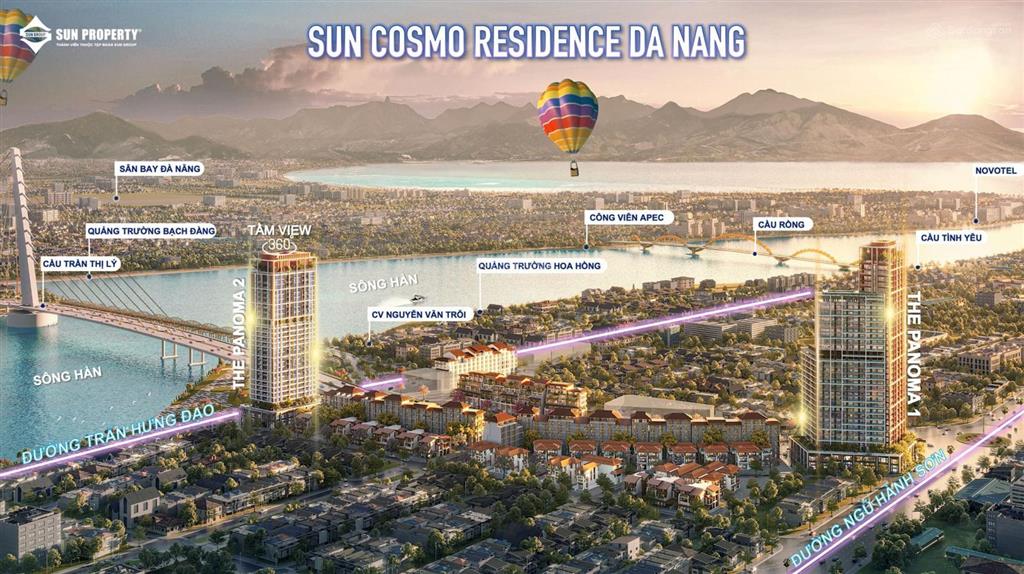 Siêu phẩm căn góc 3pn 99,6m2 panoma 2 view 360 độ pháo hoa  sông hàn  biển  khu danang downtown