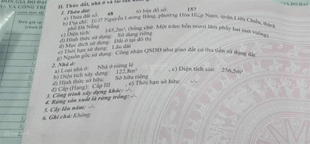 Bán nhà mặt tiền đường 33m nguyễn lương bằng , view sông . đà nẵng