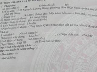 Bán nhà mặt tiền nguyễn lương bằng, hòa hiệp nam, liên chiểu, đà nẵng