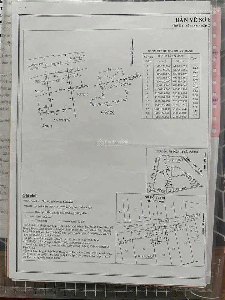 Bán nr 40m2 tại đường 106, tăng nhơn phú a, q9, giá cực chất 3,2 tỷ