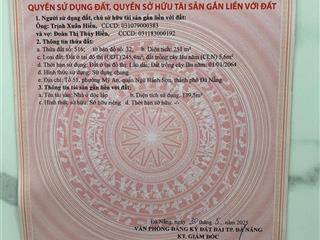 Bán lô đất đẹp mặt tiền hoài thanh, mỹ an, ngũ hành sơn, đà nẵng. dt 251m2, mt 6,6m,  0984 850 ***