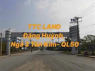 Bán 2 lô đất nền liền kề sổ hồng riêng kdc đặng huỳnh. dt 10x18m (180m2) giá bán 4 tỷ 800