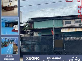Xưởng kcn vĩnh lộc  mặt tiền phan văn đối, mặt tiền 12m, 1735m2, giá rẻ hơn ngân hàng chỉ 62 tỷ