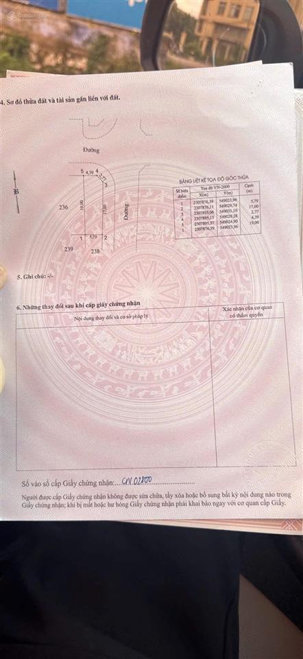 Đấu giá tân dân mới tuyệt đẹp, không bốt điện, hố gas sẵn sổ giao dịch