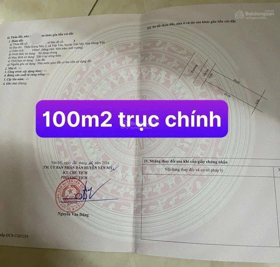 Trục chính đấu giá yên hoà, yên mỹ tuyệt đẹp