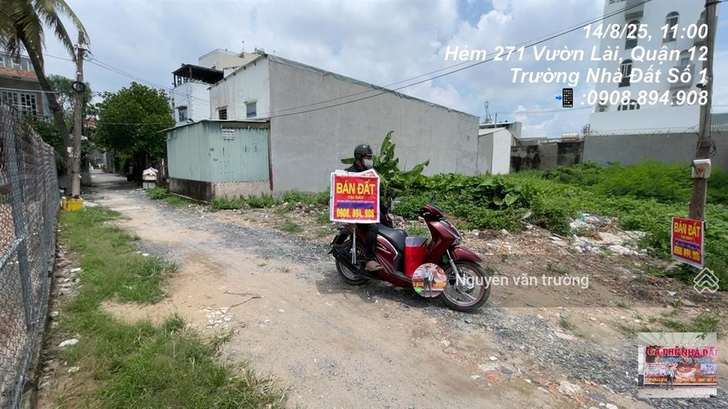 Bán đất mặt tiền hẻm 263 vườn lài gần cầu sắt giá tốt