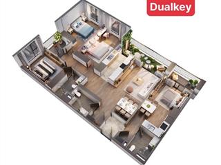 Hót 7,65 tỷ bạn sở hữu ngay được căn dualkey 4 ngủ đẹp, rẻ nhất toà wisteria hoài đức
