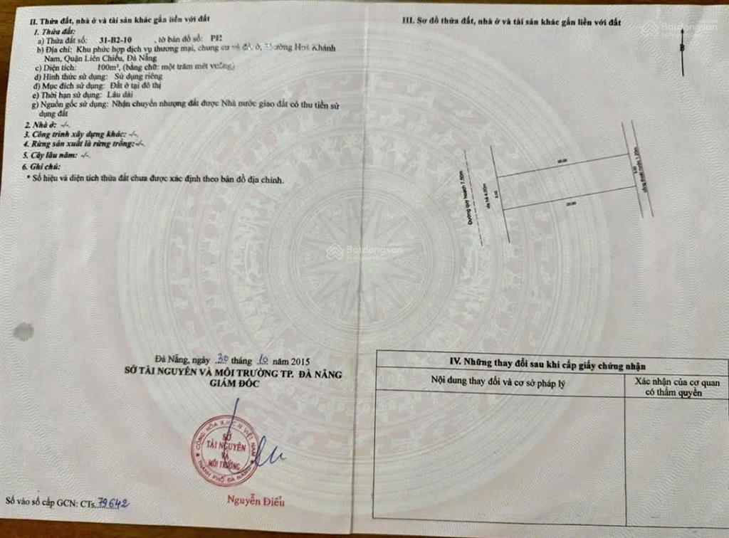 Bán lô đất tặng nhà cấp 4 dt 100m2 đường 7m5 sát trường đh duy tân nguyễn minh chấn, hòa minh