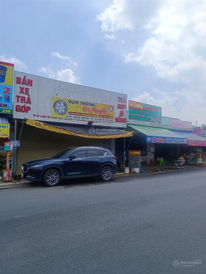 Bán nhà mặt tiền đường hùng vương, long thọ, nhơn trạch, dt 219m2, 6 tỷ 550. đang cho thuê 12tr/th