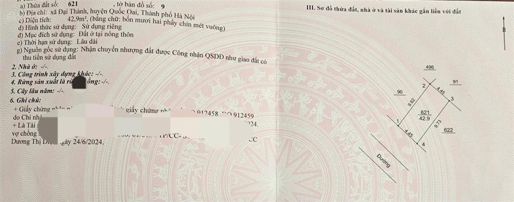Cần bán nhà cấp 4 diện tích 43m2 mặt đường kinh doanh xã hưng đạo, 4.4 tỷ