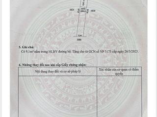 Đối diện trường minh thắng , diện tích 226m2 đã có thổ cư , sổ sẵn bank hỗ trợ 50%