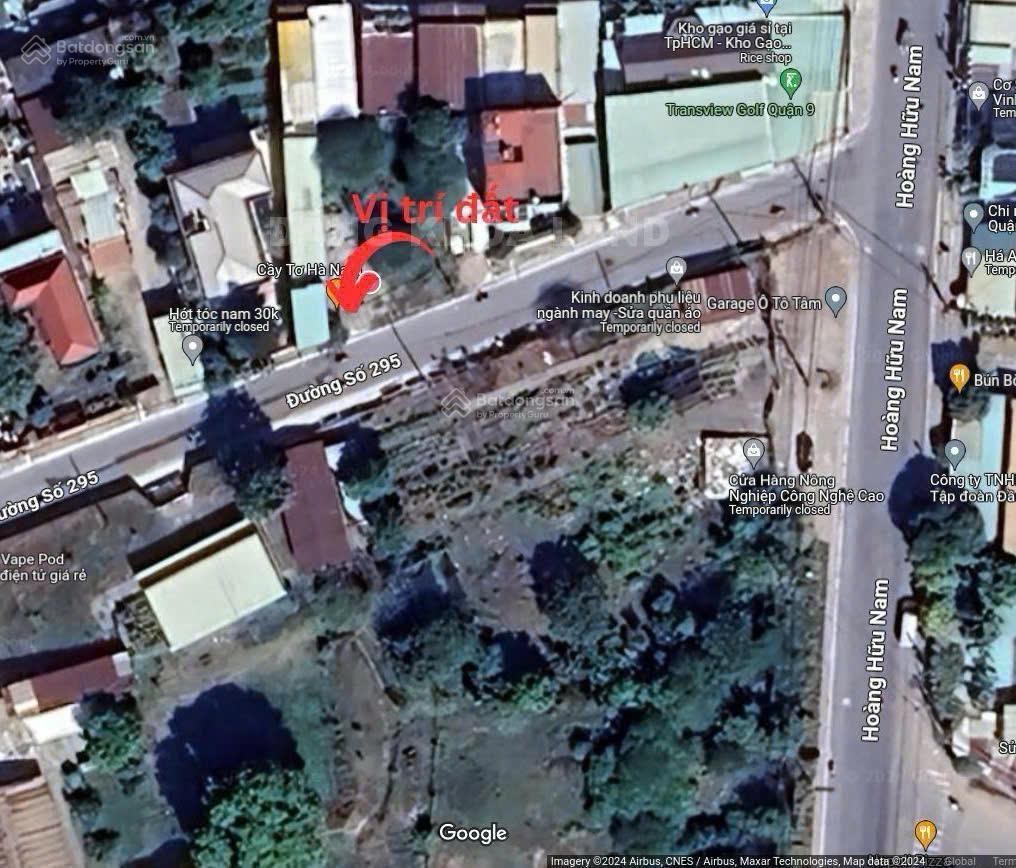 Đất mặt tiền 295, q9 cũ gần bv ung bướu, bxmđ tiềm năng sinh lời cao
