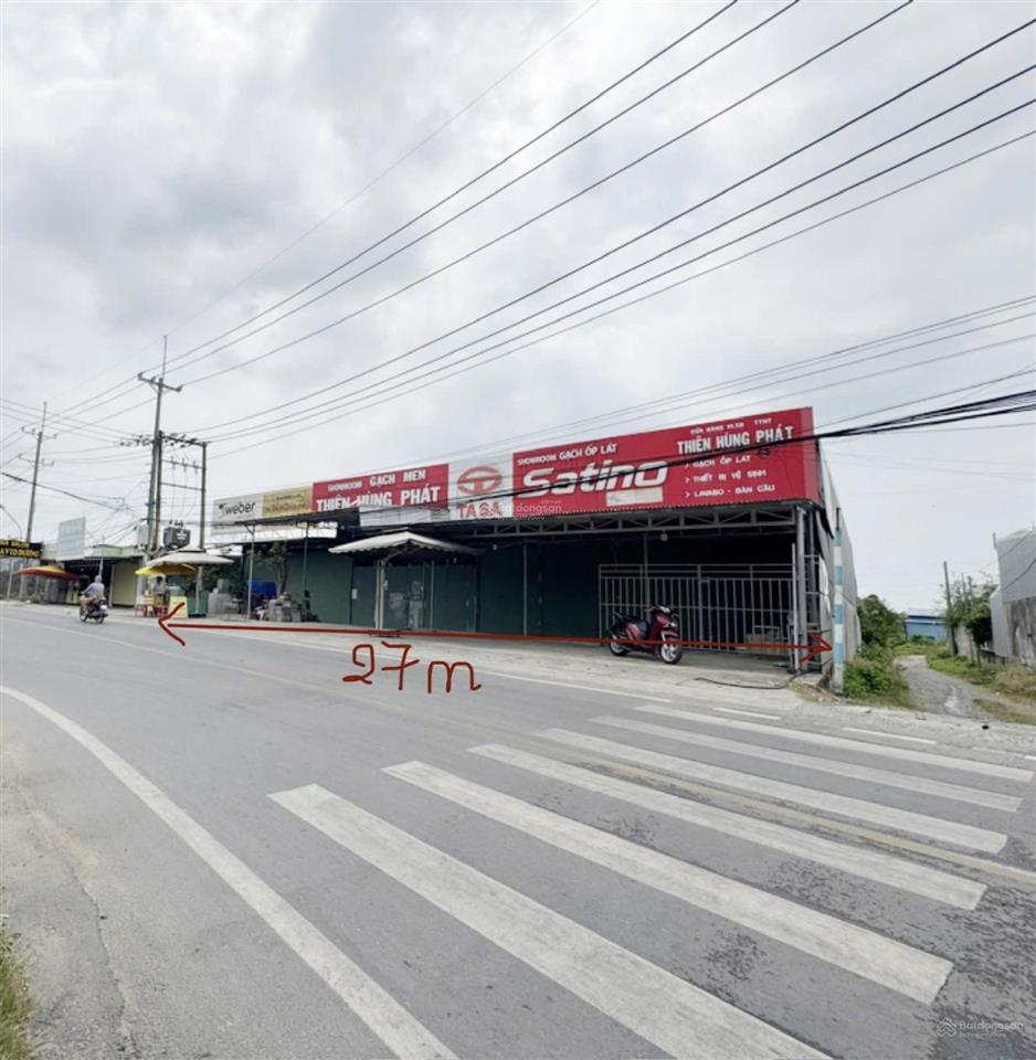 Nhà xưởng mặt tiền hùng vương xã phú đông (27x50m) giảm giá sâu còn 14tr/m2 dt 1338m2 có 300m2 thổ