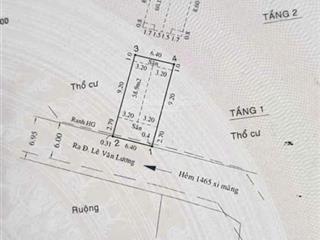 Nhà 4.5 tỷ. sổ hồng riêng. gần 3 trường đh, ub phước kiển 85.1m2 ngang 6,4m, đường trước nhà 7m