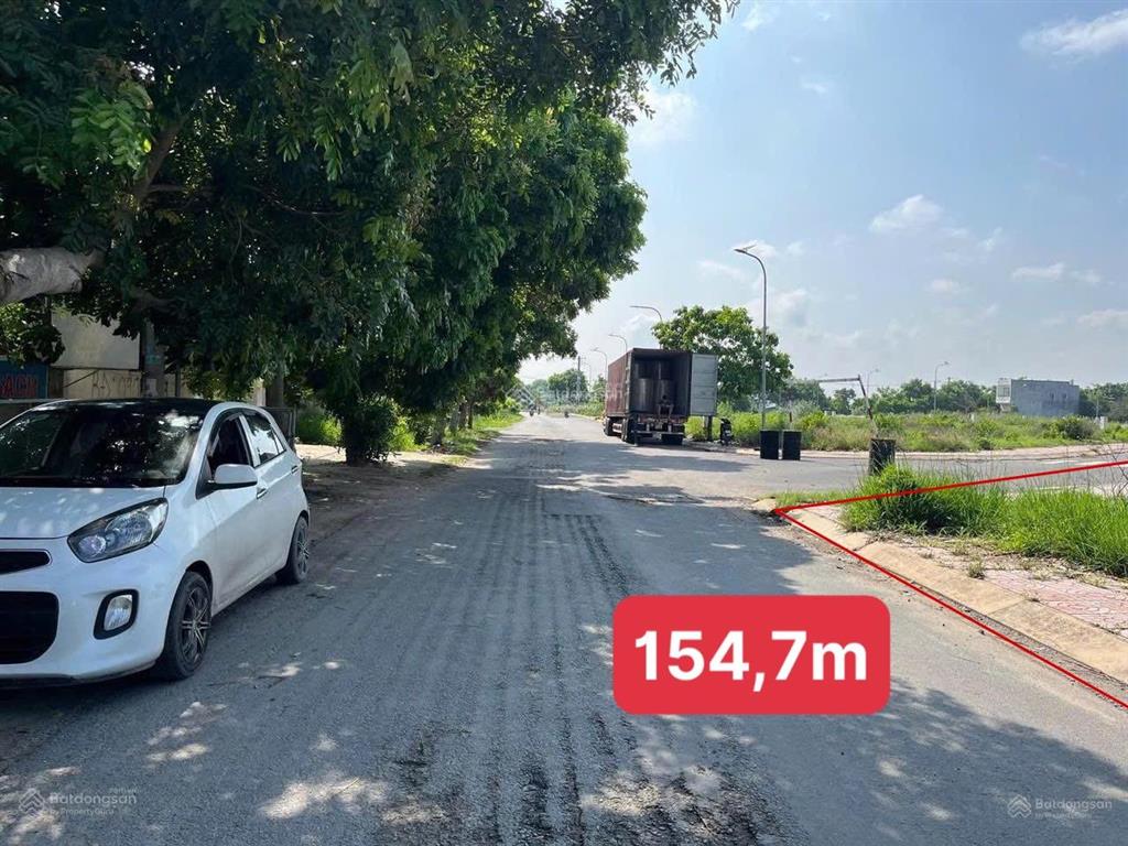 Bán gấp miếng đất góc 2 mặt tiền đường 154,7m2 ngang 10m đường 65 1/đường hồ văn tắng, giá 1tỷ9tl