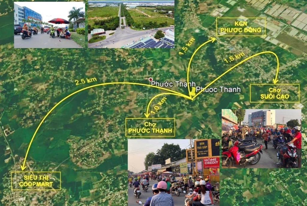 Bán sẵn đất cấp 4 và 3 phòng trọ đang cho thuê dt 6x32m nở hậu 9m tổng 221m2, gần kcn phước đông