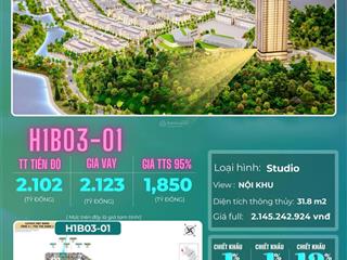 Nhỉnh 2 tỷ sở hữu căn hộ biển xanh island cát bà hải phòng gần công viên full tiện ích có vay htls